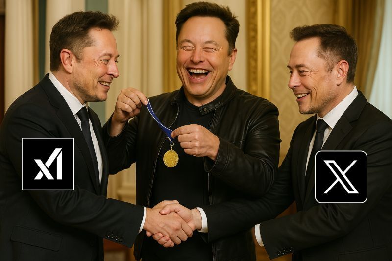 Elon Musk just sold X to Elon Musk. xAi just acquired X Twitter